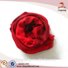 Écharpe ombre en laine de cachemire rouge
